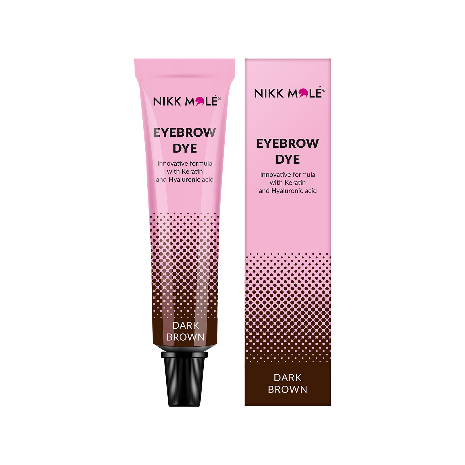 Фарба для брів та вій Nikk Mole, Dark Brown