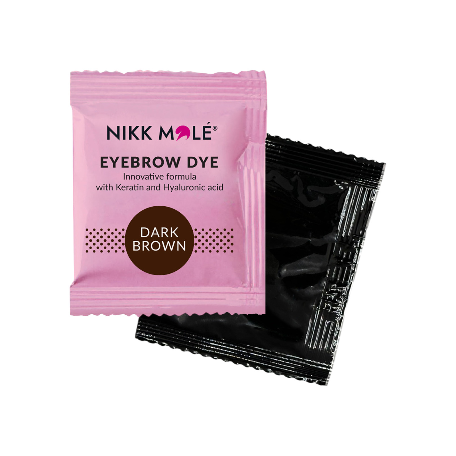 Фарба для брів та вій Nikk Mole, тон Dark Brown, саше