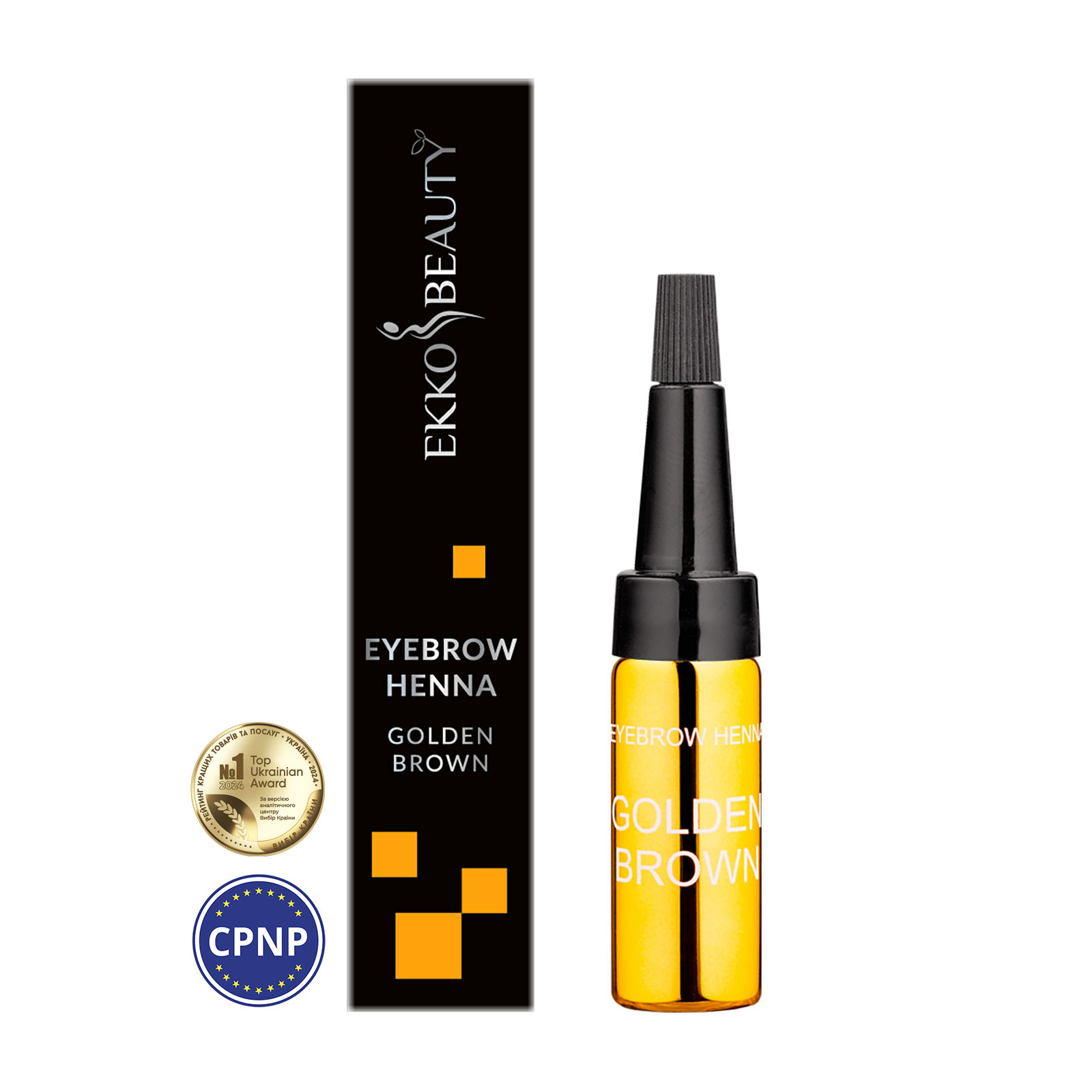 Хна для брів золотисто коричнева Ekko Beauty